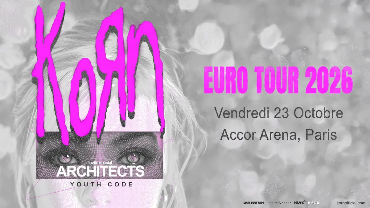 Korn Euro Tour 2026 — Accor Arena Paris avec Architects et Wargasm